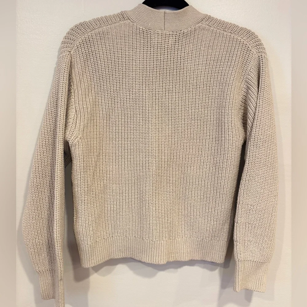 NWOT H&M Beige Ribbed Knit Cardigan Size XS - Picture 6 of 6